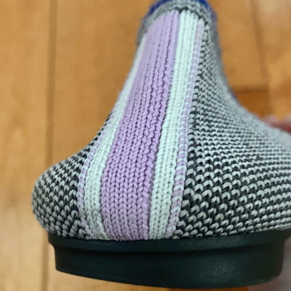 Rothy’s Rare Lilac Heel Stripe Flats Size 7 - Picture 10 of 12